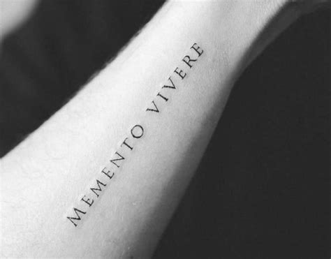 memento vivere tattoo meaning
